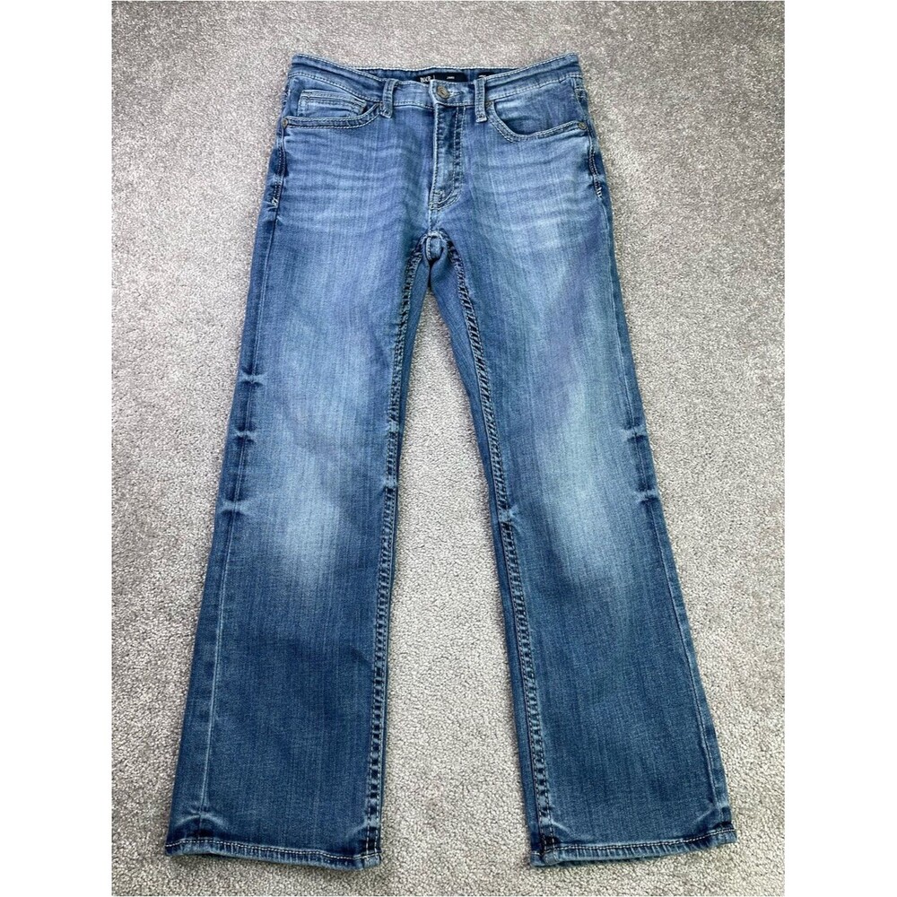BKE Jake Jeans Mens 30X28 Blue Straight Medium Wash Stretch Comfort Preppy Denim